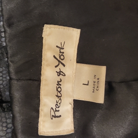 Preston & York Snakeskin Leather Jacket Zip Up Black Women's Large L - Picture 13 of 15